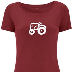 T-Shirt Bulldog Damen Rot